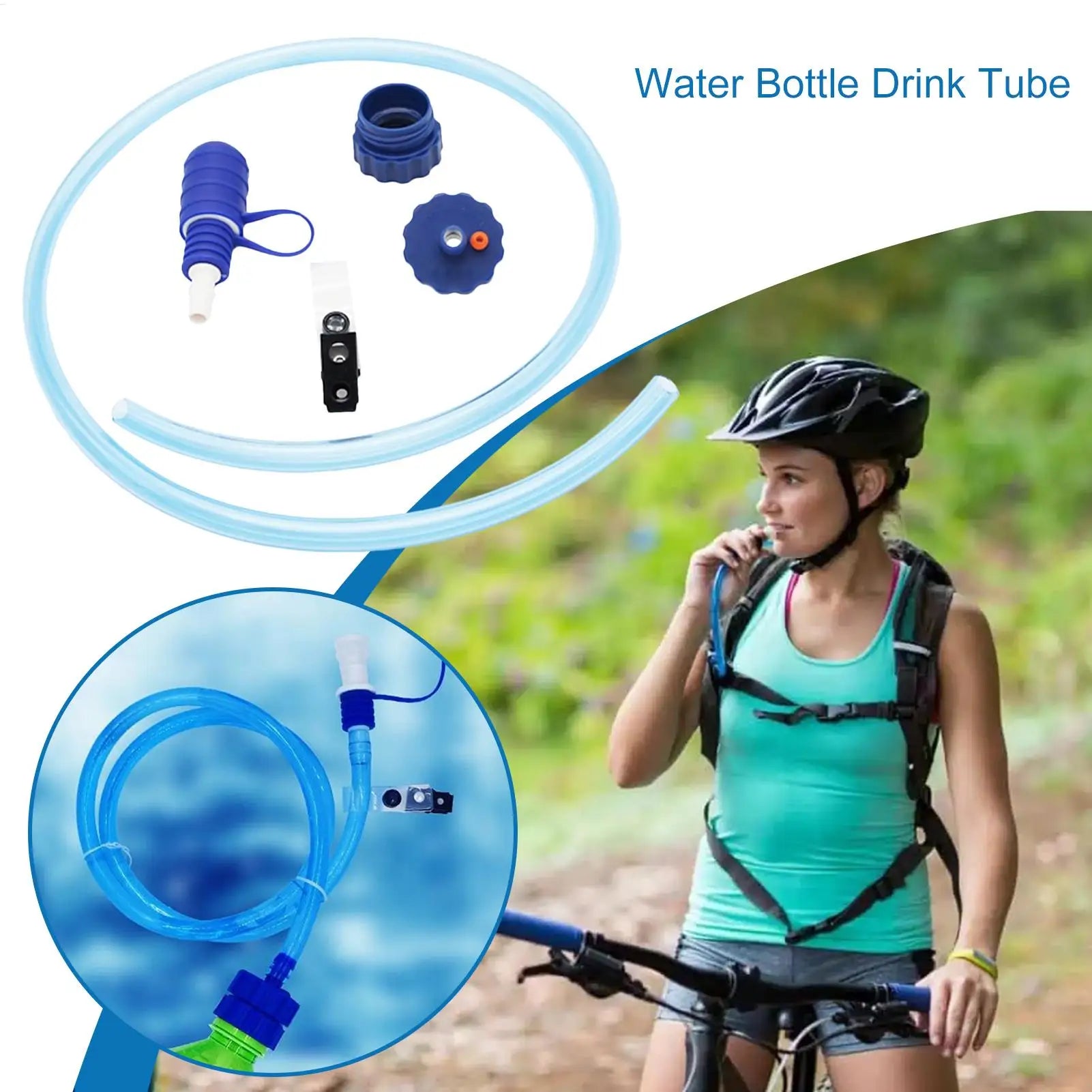 Water Bottle Drink Tube Hose Hydration System Drink Tube Kit Outdoor Hydration Pack Drinking Pipe for Backpacking Hiking Cycling Oasis Select