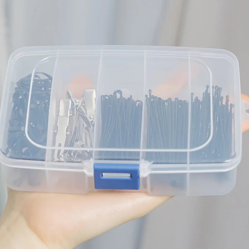 2pcs 5 Grid Compartment Storage Box Transparent Square Earrings Case Jewelry Finding Accessories Packaging Bead Pearl Organizer Oasis Select
