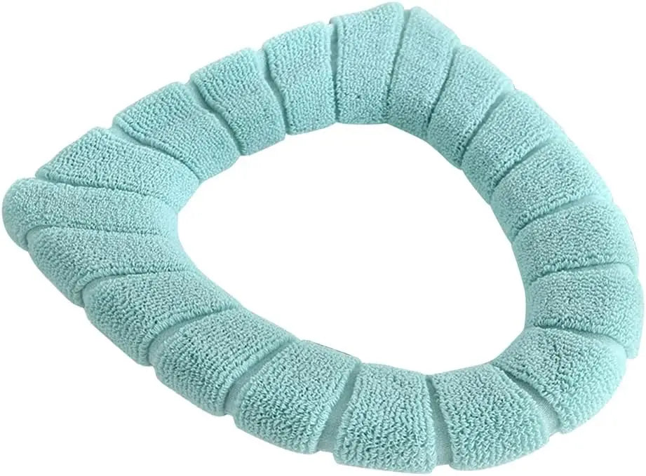 Washable Toilet Seat Cover – Stretchable Cushion Pad for Bathroom, Reusable Washable Soft Mat, Universal Fit Cold Weather Oasis Select Green