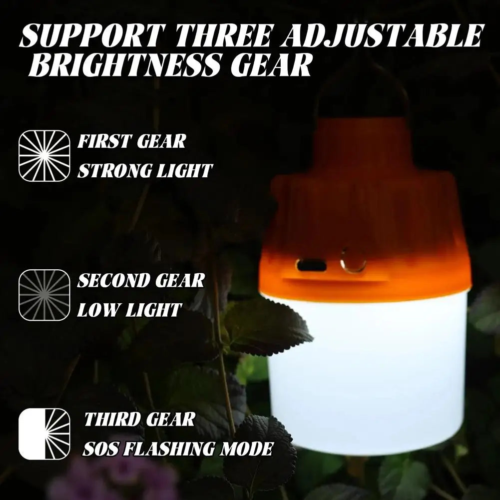 Portable LED Camping Lantern – USB Rechargeable, 3 Modes