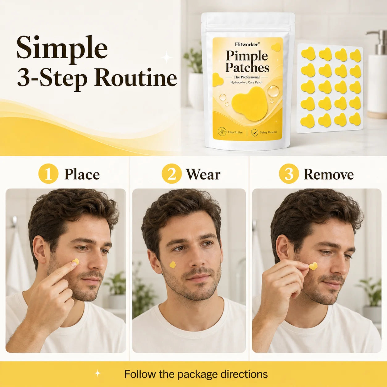 40/100PCS Hydrocolloid Patch Set for Daily Skin Care, Soft Feel, Easy Placement, Portable Pack for Home, Travel & Night Routine Oasis Select