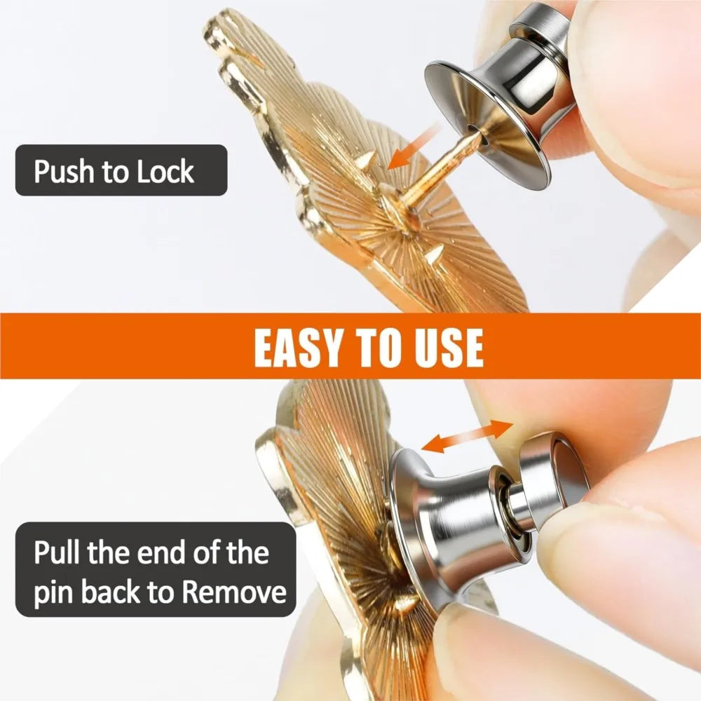 5Pcs Brooch Pin Convert to Refrigerator Magnets Buckle Badge Back Strong Magnetic Metal Needle Buckle Convenient DIY Accessories Oasis Select
