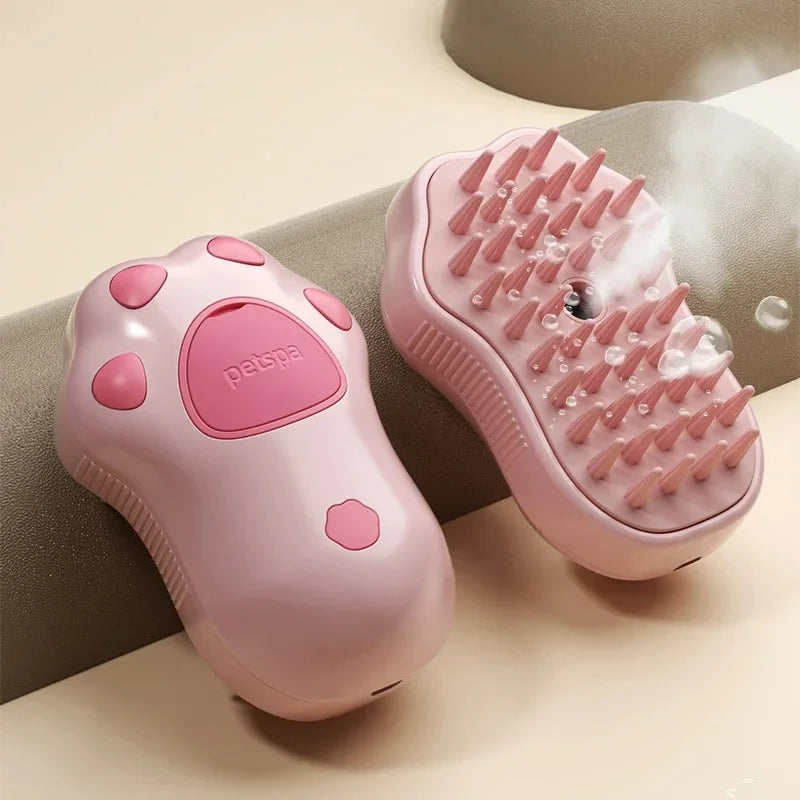 3 in 1 Steamy Pet Dog Brush Cat Steam Brush Electric Spray Cat Hair Brush Comb Massage Pet Grooming Tool Loose Hair Supplies Oasis Select