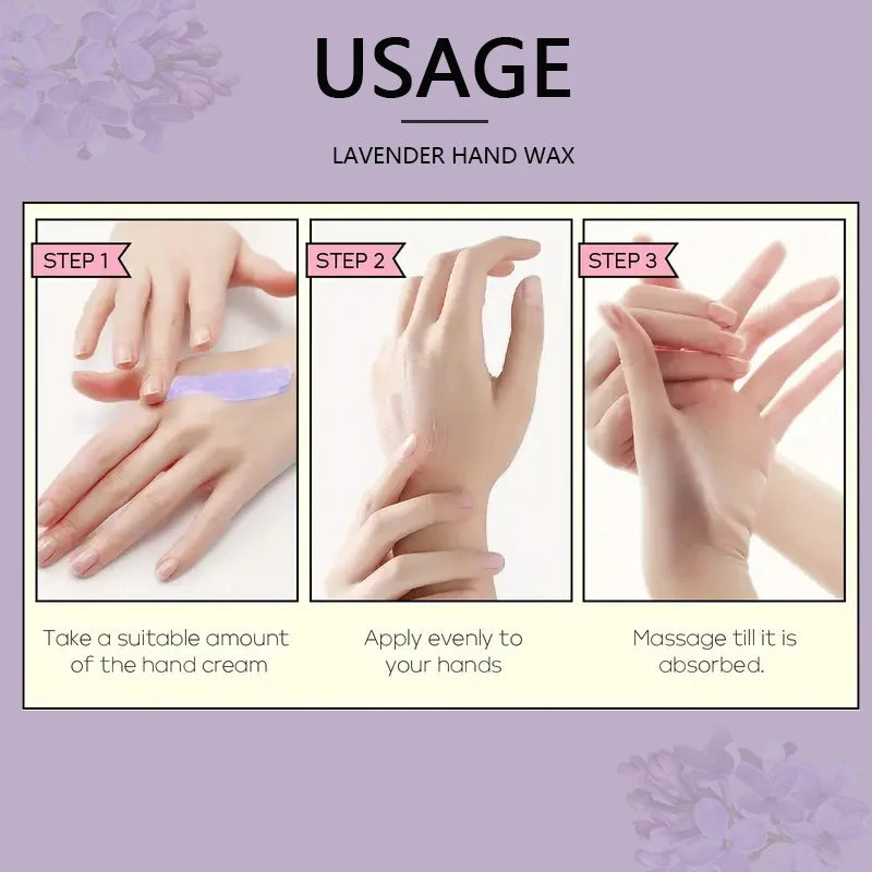Lavender Moisturizing Hand Wax Mask, Hypoallergenic, for Hands and Feet, Smooths Skin, Gentle Cleansing Hand Mask, Brightens Hand Skin Oasis Select