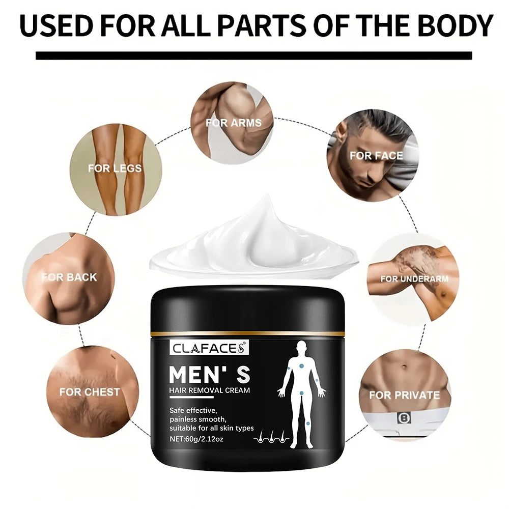 REAROYA Hair Removal Cream & Growth Inhibitor 60g | Men & Women