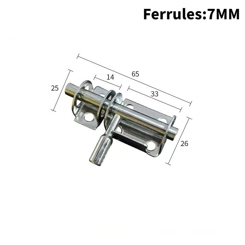 1 PCS Door Latch Solid Sliding Bolts Latch Hasp Home Hardware Gate Safety Toilet Door Lock Oasis Select silver