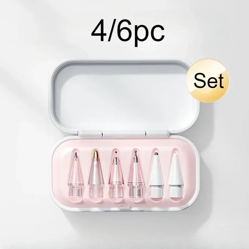 Replacement Pencil Tips for Apple Pencil 1/2/3th Apple Pencil Pro 4/6 Pcs 2B Soft Nibs for IPad Pro Pencil1/2/3 Stylus Fine Nib Oasis Select