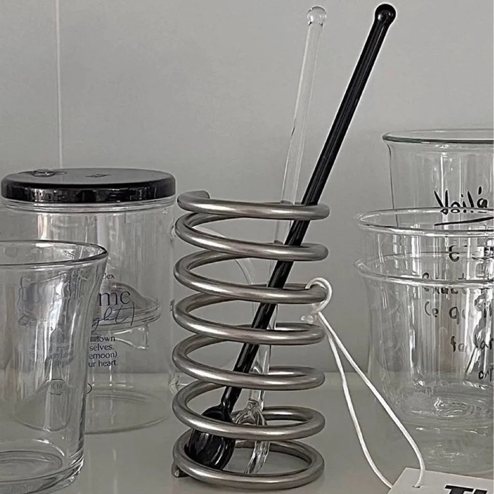 Creative Stainless Steel Metal Toothbrush Holder Rack Bathroom Toothware Toothpaste Makeup Brush Storage Decoration Storage Rack Oasis Select