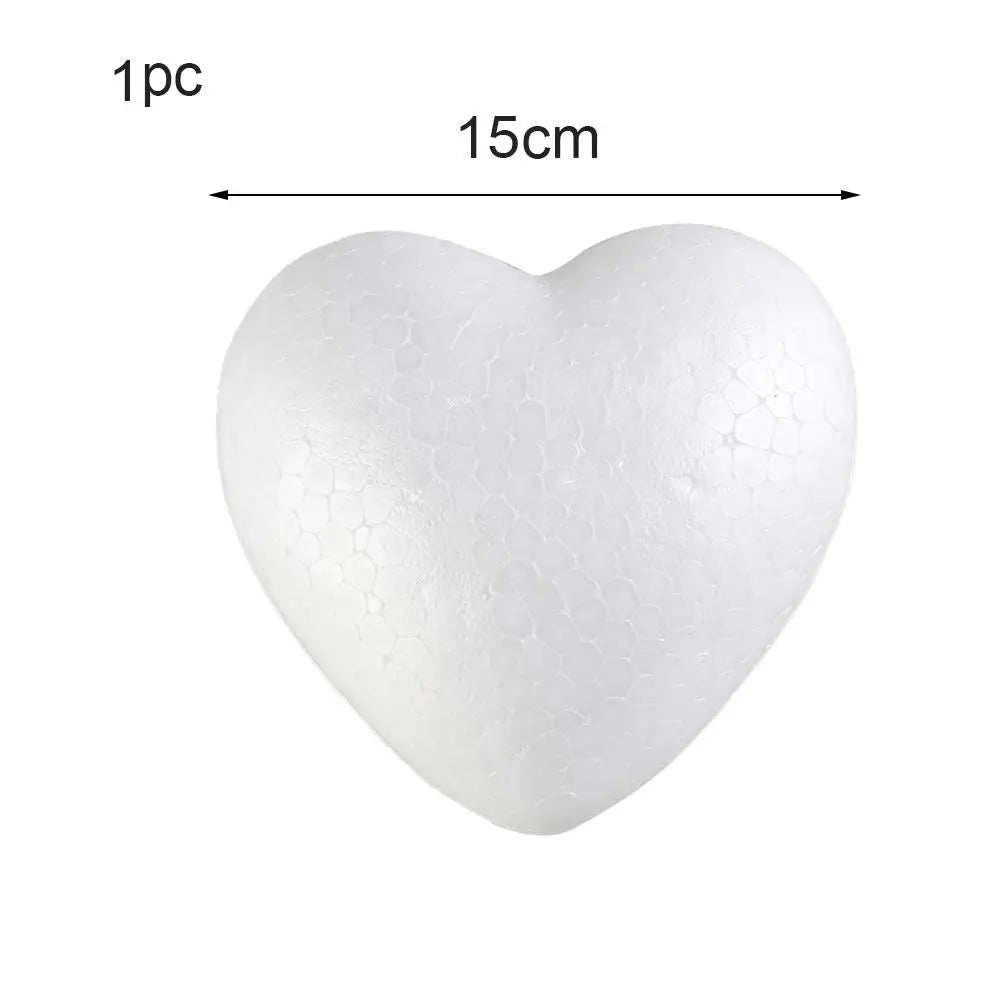 4/6/8/10 inch DIY Practice Heart Shaped Model Cake Foam Mold Polystyrene Sugarcraft Dummy Party Kitchen Accessories Oasis Select 15cm-1pc