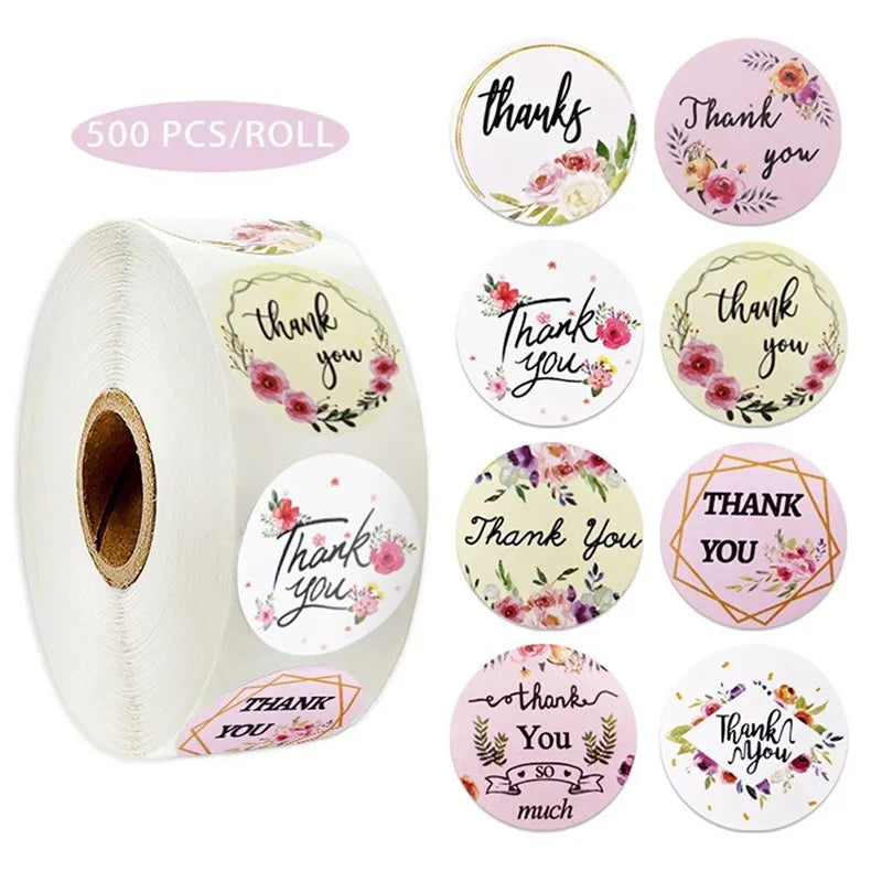 500 Pcs Gracias Spanish Thank You Stickers | Scrapbooking Labels