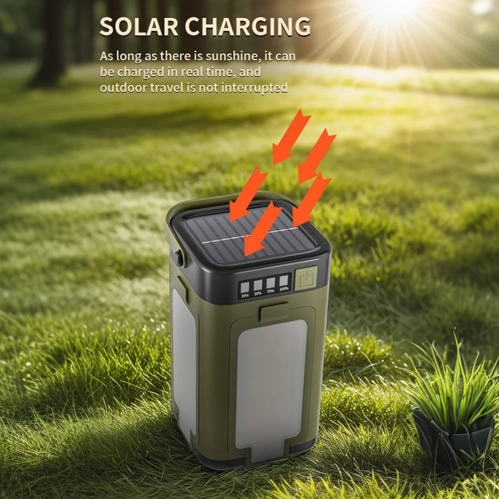Shunmaii Solar Camping Lantern – Foldable Rechargeable LED Light Solar Camping Lantern Oasis Select