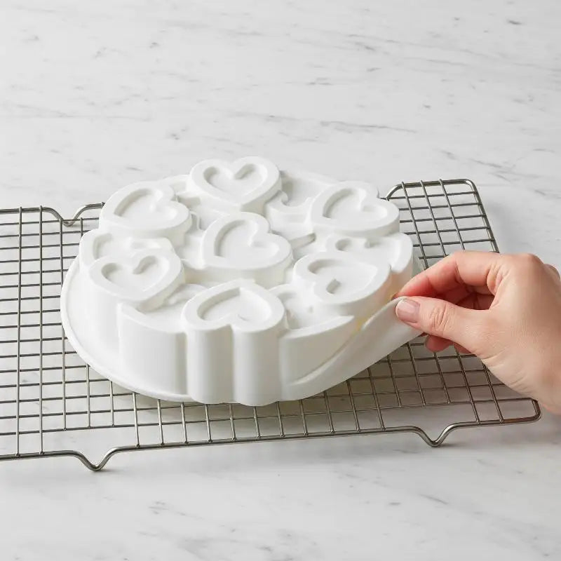1pc Splicing Heart-Shaped Design Silicone Cake Mold Rose Chocolate Mold Valentine's Day Mousse Cake Mold Dessert Baking Tools Oasis Select