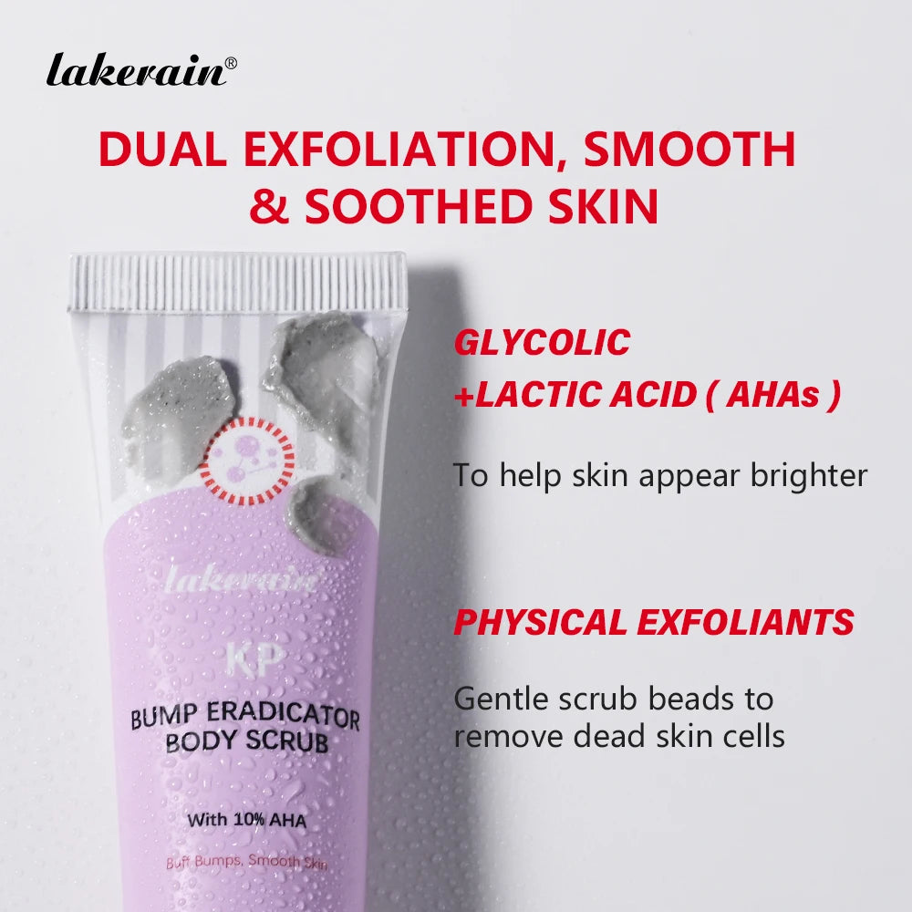 KP Bump Eraser Body Scrub Keratosis Pilaris Skin Exfoliator Helps Reduce Chicken Bumps Exfoliate Buff Bumps Smooth Skin Care Oasis Select