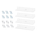 Clear Acrylic Floating Shelves 4 Pack, 11.6Inch Wall Mounted Shelves For Bedroom, Bathroom, Living Room, Gaming Room Easy To Use Oasis Select transparent