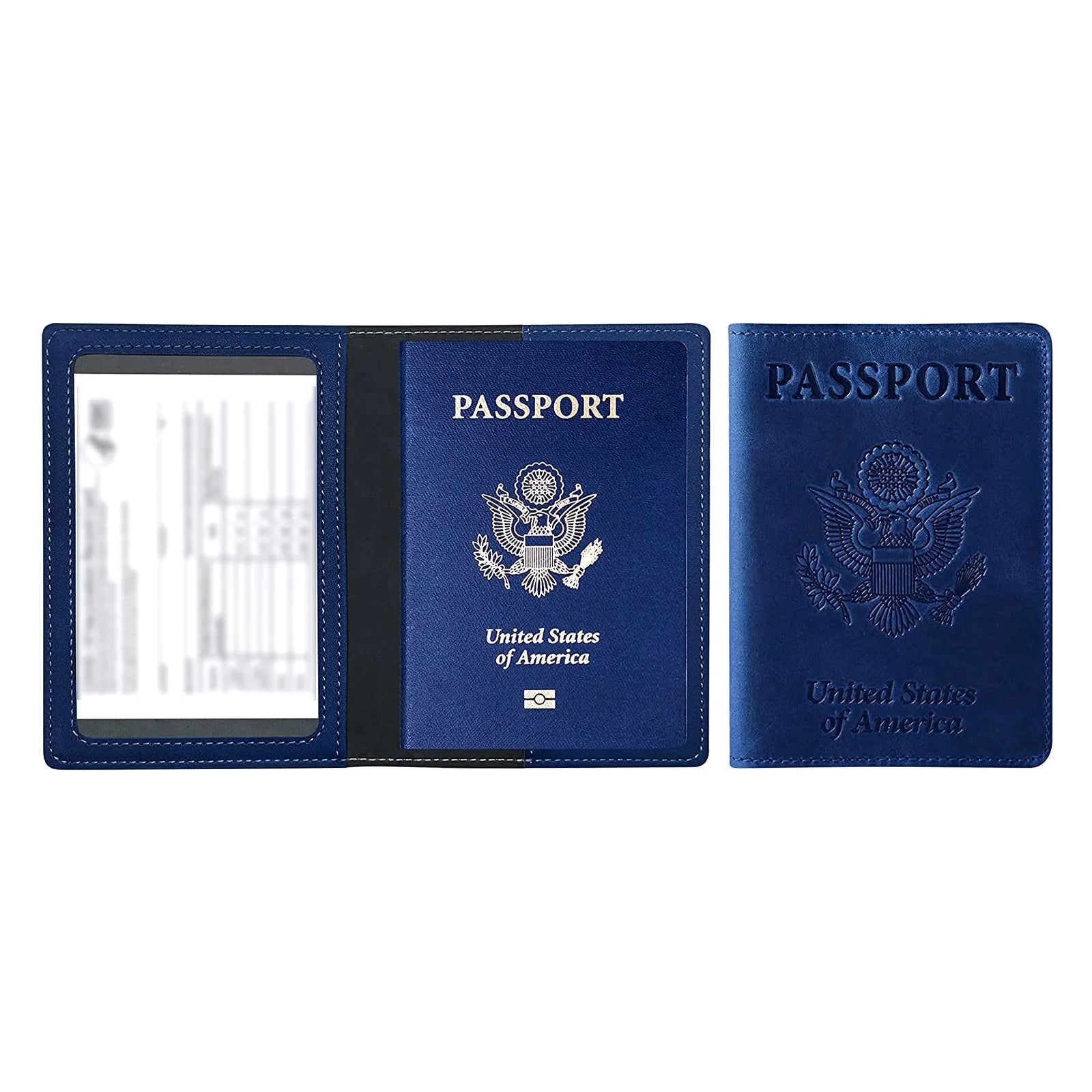 Leather Passport Cover & Card Holder Wallet – Unisex Travel Passport Card Holder Oasis Select J