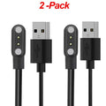 2-Pack Magnetic USB Charger for YAMAY Willful Letsfit Smart Watch Smart Watch Charger Oasis Select 2-Pack Black