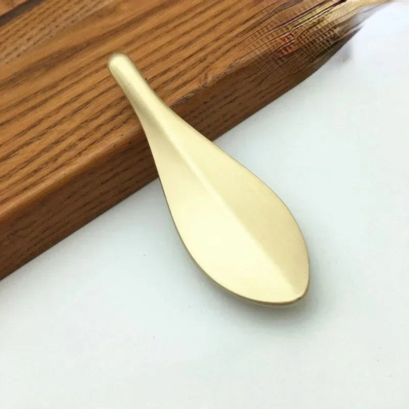 New Chinese Light Luxury Double Hole Leaf Drawer Handle Cabinet Door Handle Zinc Alloy Leaf Handle Cabinet Oasis Select