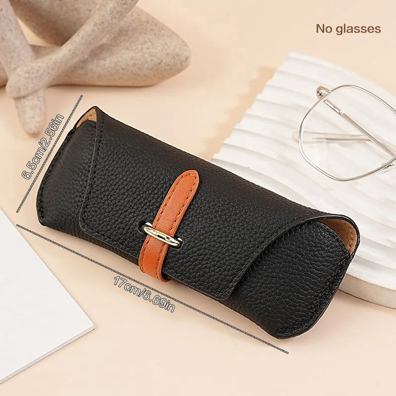 Portable Case Soft Protective Case Cover Glasses Bag Sunglasses Case Box Reading Eyeglasses Pouch Eyewear Protector PU Leather Oasis Select WW-03