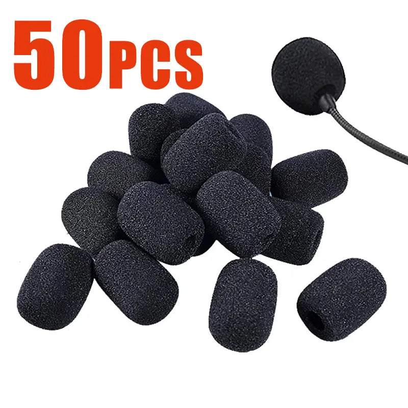 5-50Pcs Mic Protector Replacement Headset Foam Covers Windscreen Windshield Sponge Covers Microphone Cover for Meeting Mic Oasis Select 50pcs
