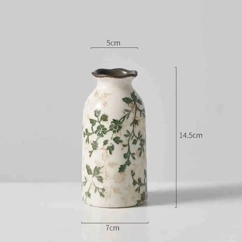 Crackle Ceramic Flower Vase Hydroponic Vase Table Decor Floral Arrangement Valentine's Day Gifts Birthday Graduation Gift Oasis Select S