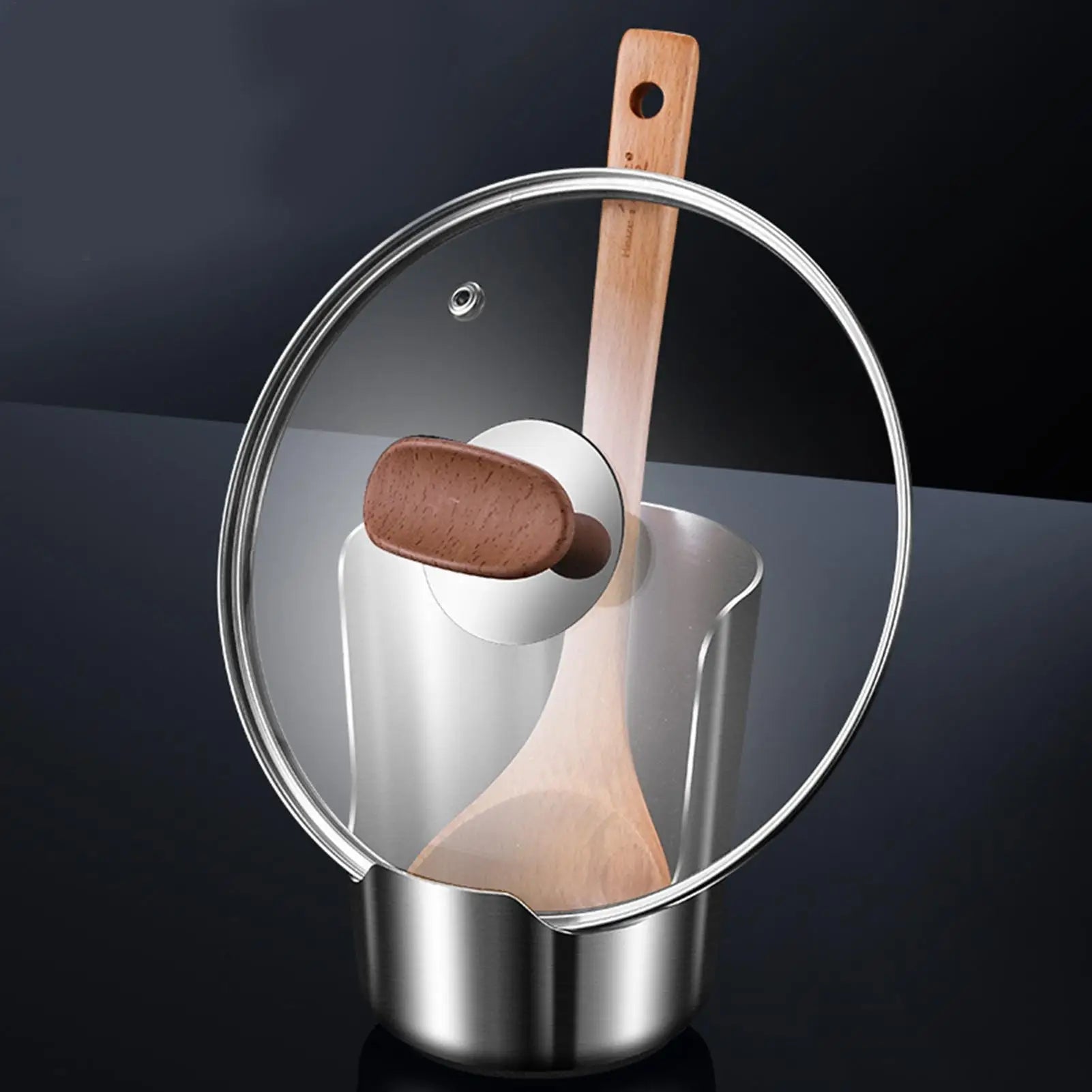 Spoon Rest with Lid Holder 2 in 1 Stainless Steel Vertical Stable Organizer Spoon Rest for Kitchen Counter for Counter Cabinet Oasis Select