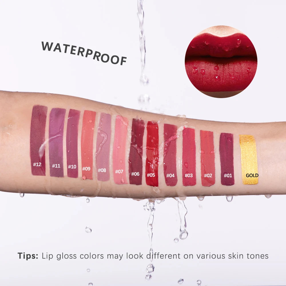 Golden Bar Luxury Lipstick Timeless Velvety Smooth Finish Intense Color Stay Smudge-Proof & Waterproof Valentines Day Gift for H Oasis Select