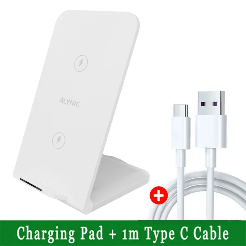 Wireless Charger Dock Desktop Foldable Foldable Fast Charging For iPhone 16 15 14 13 12 Pro Max Quick Phone Chargers Station Oasis Select White Wiht Cable
