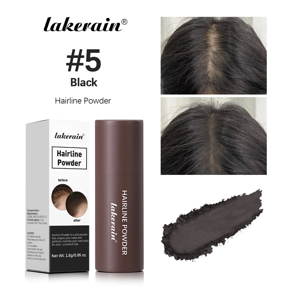Hairline Shadow Powder Waterproof Sweat-proof Hairline Root Cover Up Filling Hair Natural Black Brown Eyebrows Contour Stick Oasis Select 5 Black