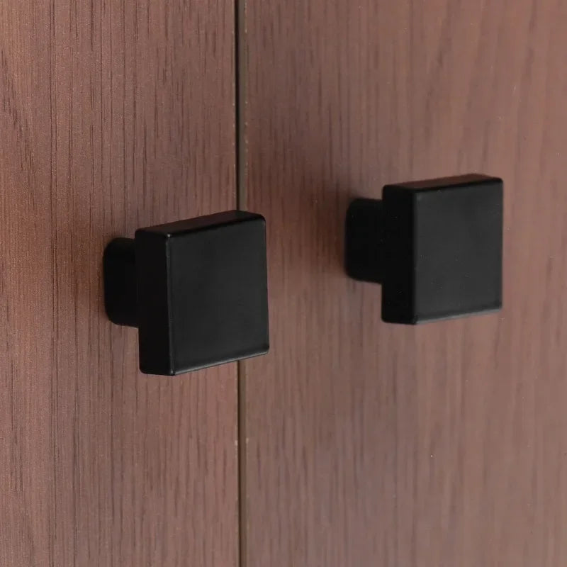 10Pcs Modern Single Hole Drawer Closet Knobs Square Zinc Alloy Cabinet Pull Handle Knobs Furniture Decor Closet Wardrobe Oasis Select