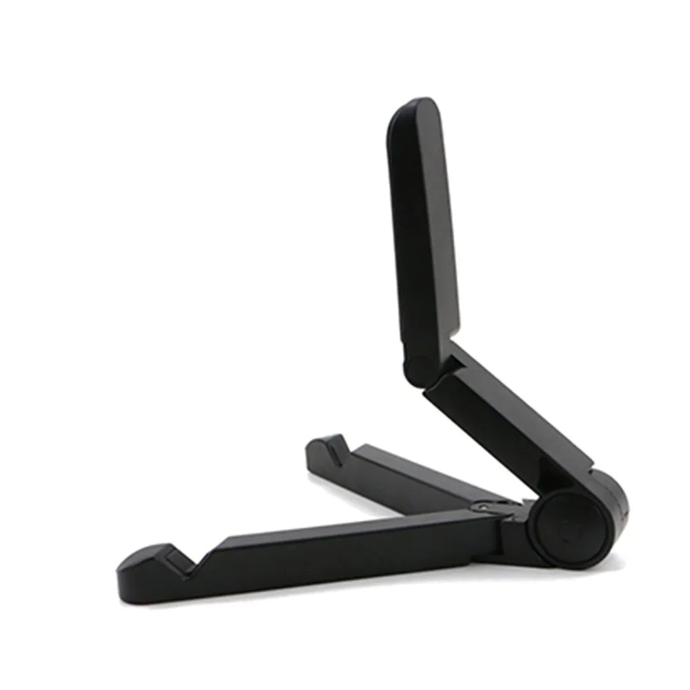 Portable Tablet Phone Folding Triangular Phone Stand Easy To Carry Mobile Phone Fixed Tablet Stand For Samsung Xiaomi iPad Stand Oasis Select Black