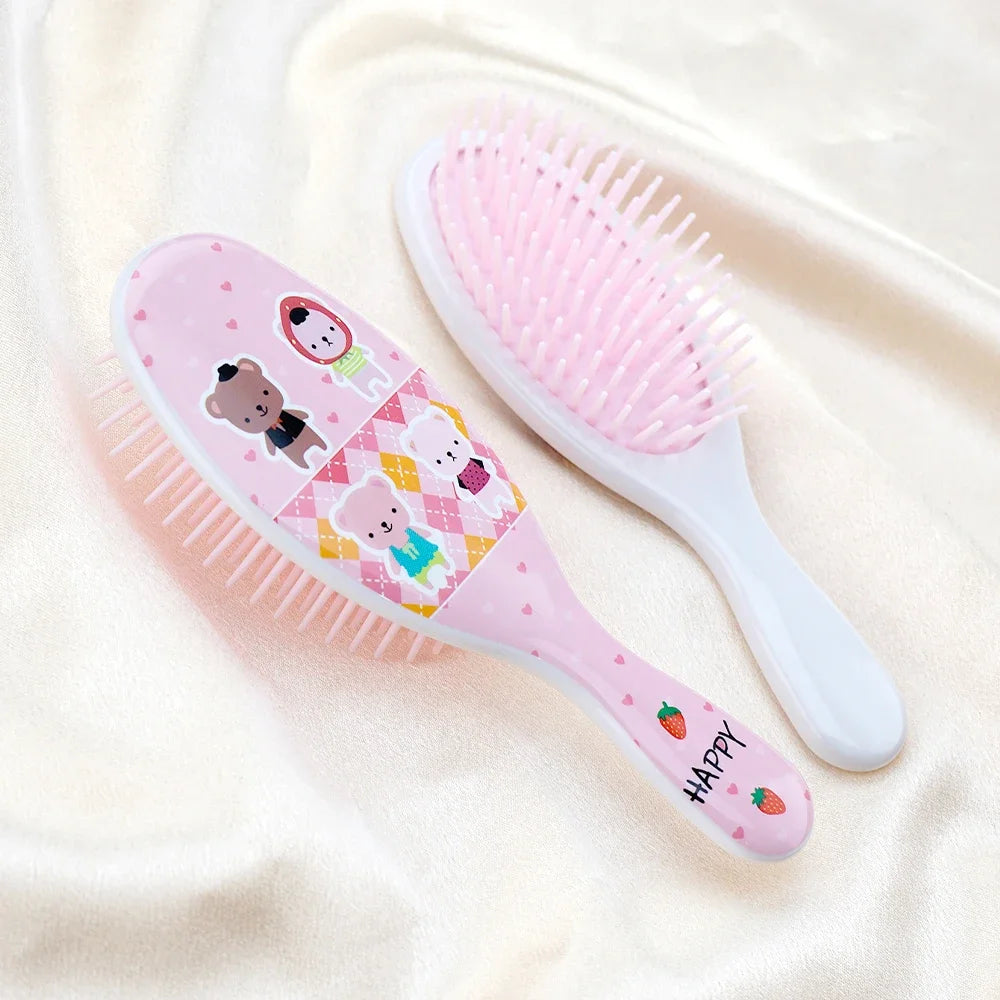 1Pcs Mini Cartoon Air Cushion Anti-Static Hair Brush Cute Detangling Portable Fluffy Dry And Wet Use Comb Hair Styling Tools Oasis Select