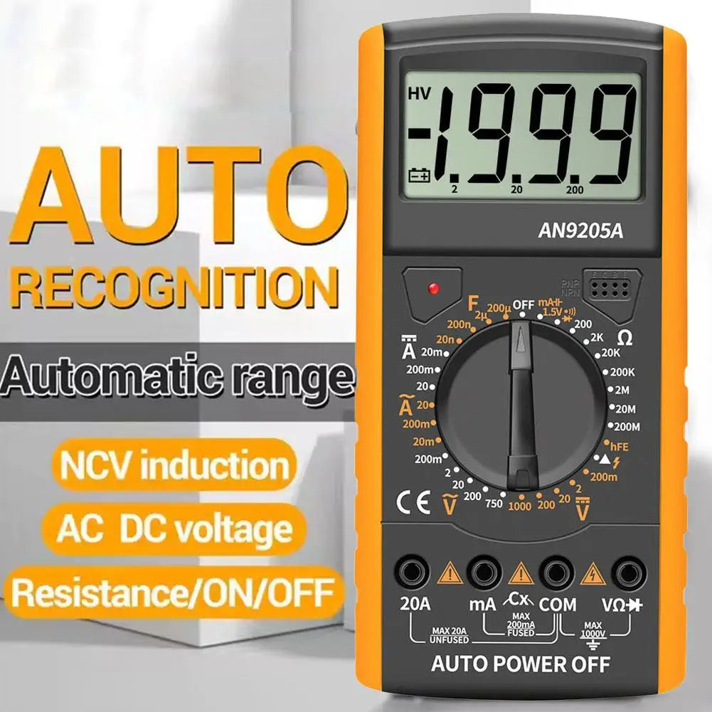 DT9205A Digital Multimeter – NCV, Auto Range, AC/DC Tester