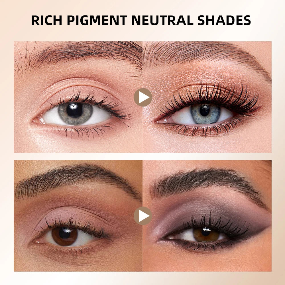 Lakerain 6 Color Eyeshadow Palette Matte Long-Lasting Waterproof Blendable Color High Pigment Nude Party Daily Stage Makeup Oasis Select