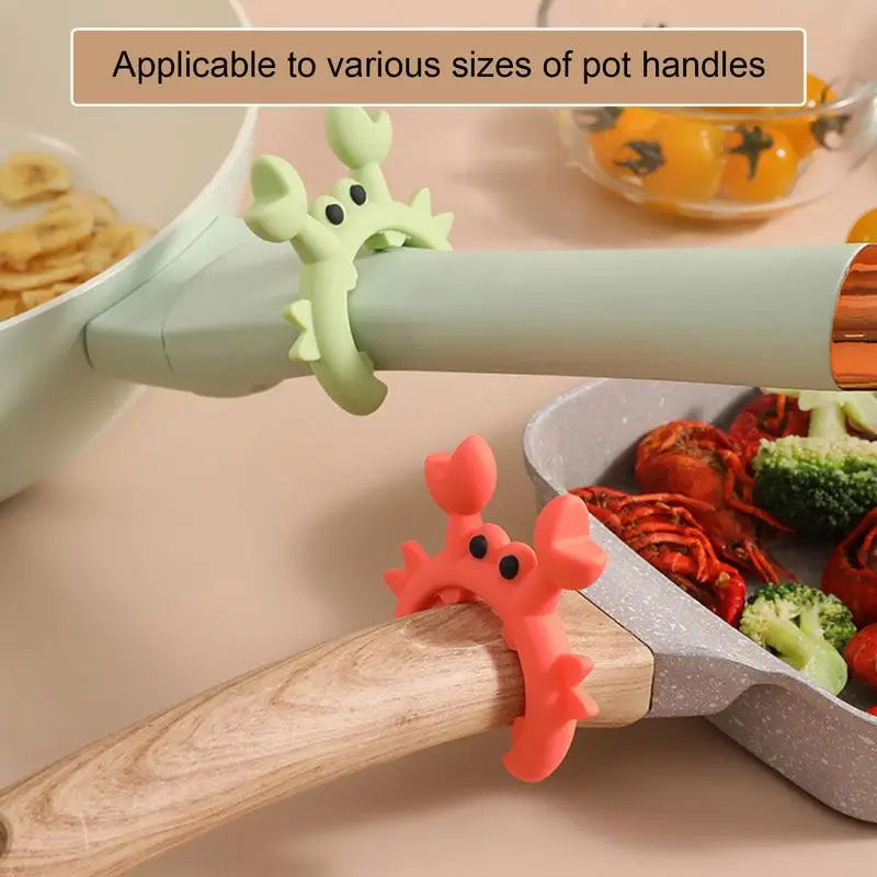 1pc Utensil Rest Crab Shaped Silicone Utensil Rest Countertop Ladle Holder Anti-Overflow Stove Top Spatula Holder Kitchen Gadget Oasis Select