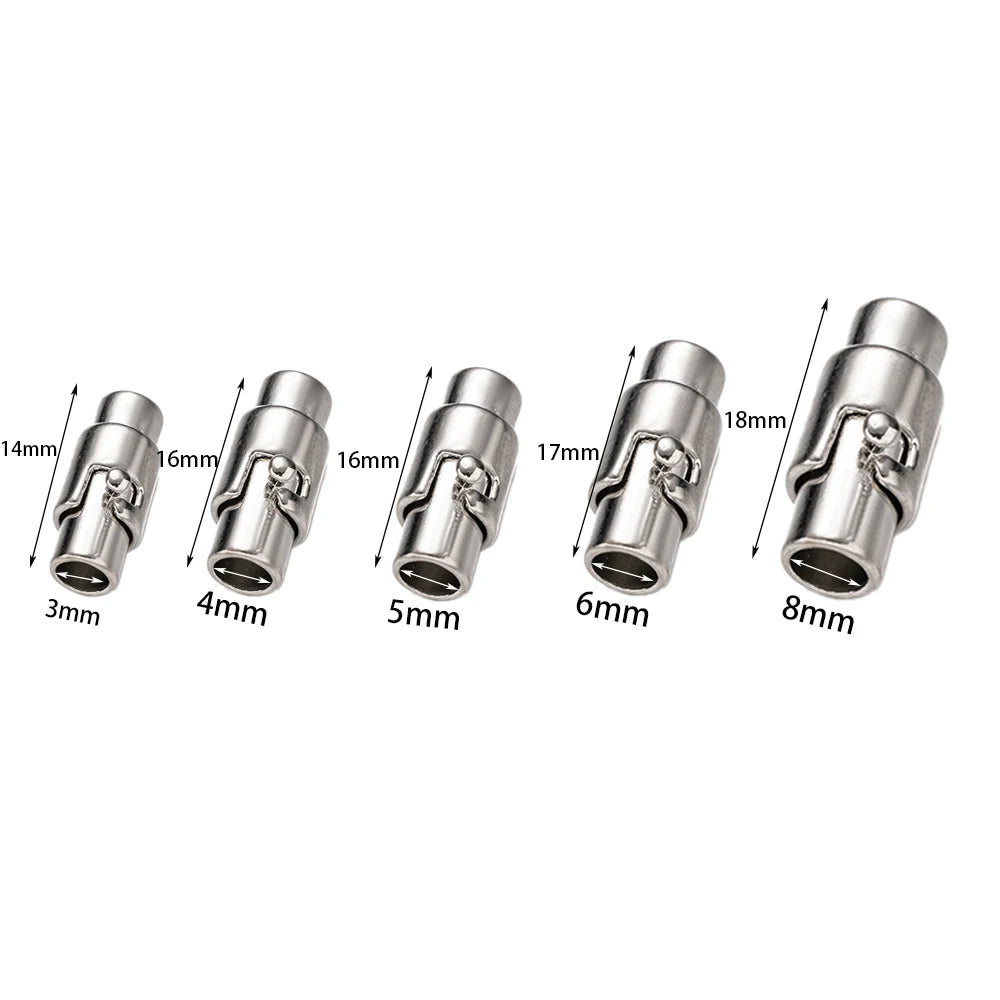 5Sets Leather Cord End Caps Magnetic Locking Clasps Closures Buckle for DIY Leather Bracelet Kumihimo Jewelry Making Supplies Oasis Select