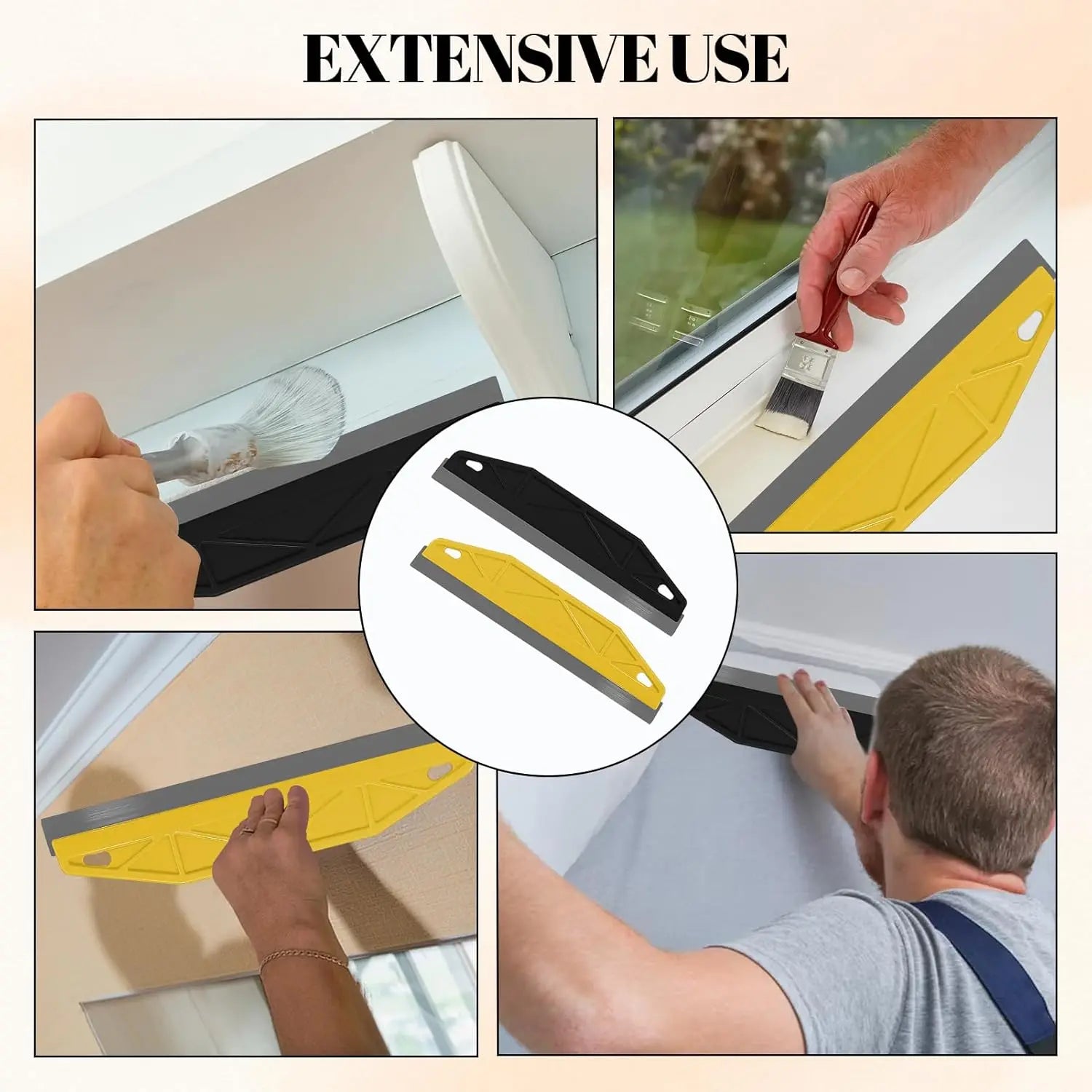 1-10PCS Stainless Steel Wallpaper Scraper Putty Knife Plastic Handle Drywall Mud Trowel for Paint Removal Caulk Home DIY Oasis Select