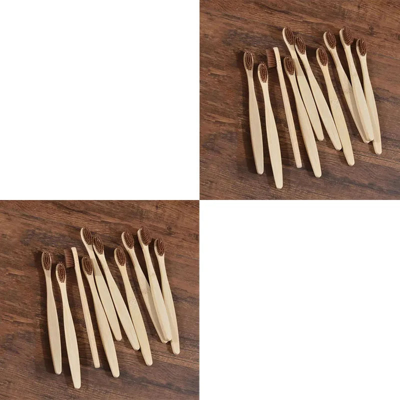 10/20pcs Soft Toothbrush Bristles Bamboo Toothbrush Eco Friendly Childrens Toothbrushes Biodegradable Oral Care Tooth Brush Oasis Select 20pcs Brown