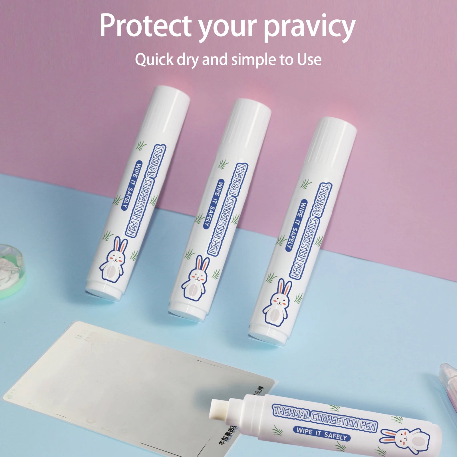 Thermal Paper Correction White Out Liquid Pen Parcel Express Tool for Thermal Label Shopping Bill Data Eraser Privacy Protection Oasis Select