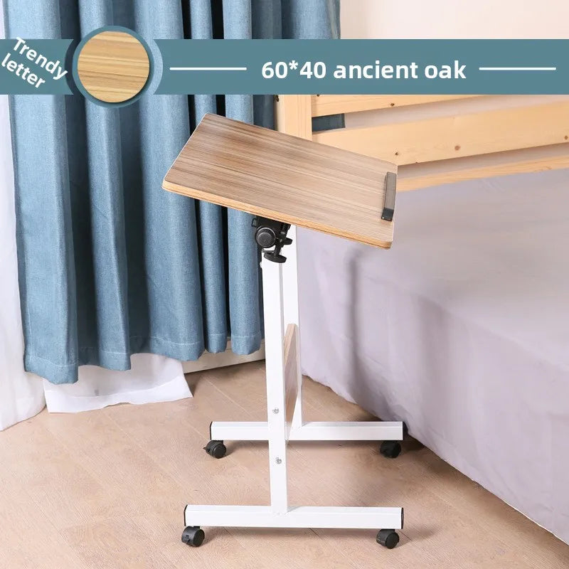 Computer desk Lazy table Desktop household bed Desk Simple small table Simple folding table Removable bedside table Durable Oasis Select Ancient oak 60x40