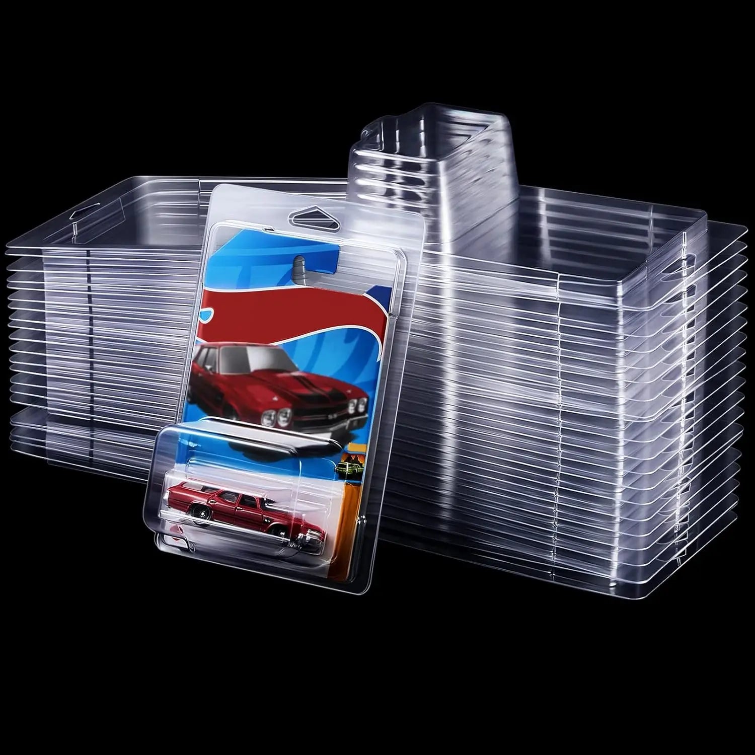 6/12/24 PCS Mini Car Display Case – Crystal Clear Clamshell Protector for 1:64 Scale Cars | Dust-Proof & Scratch-Resistant Oasis Select