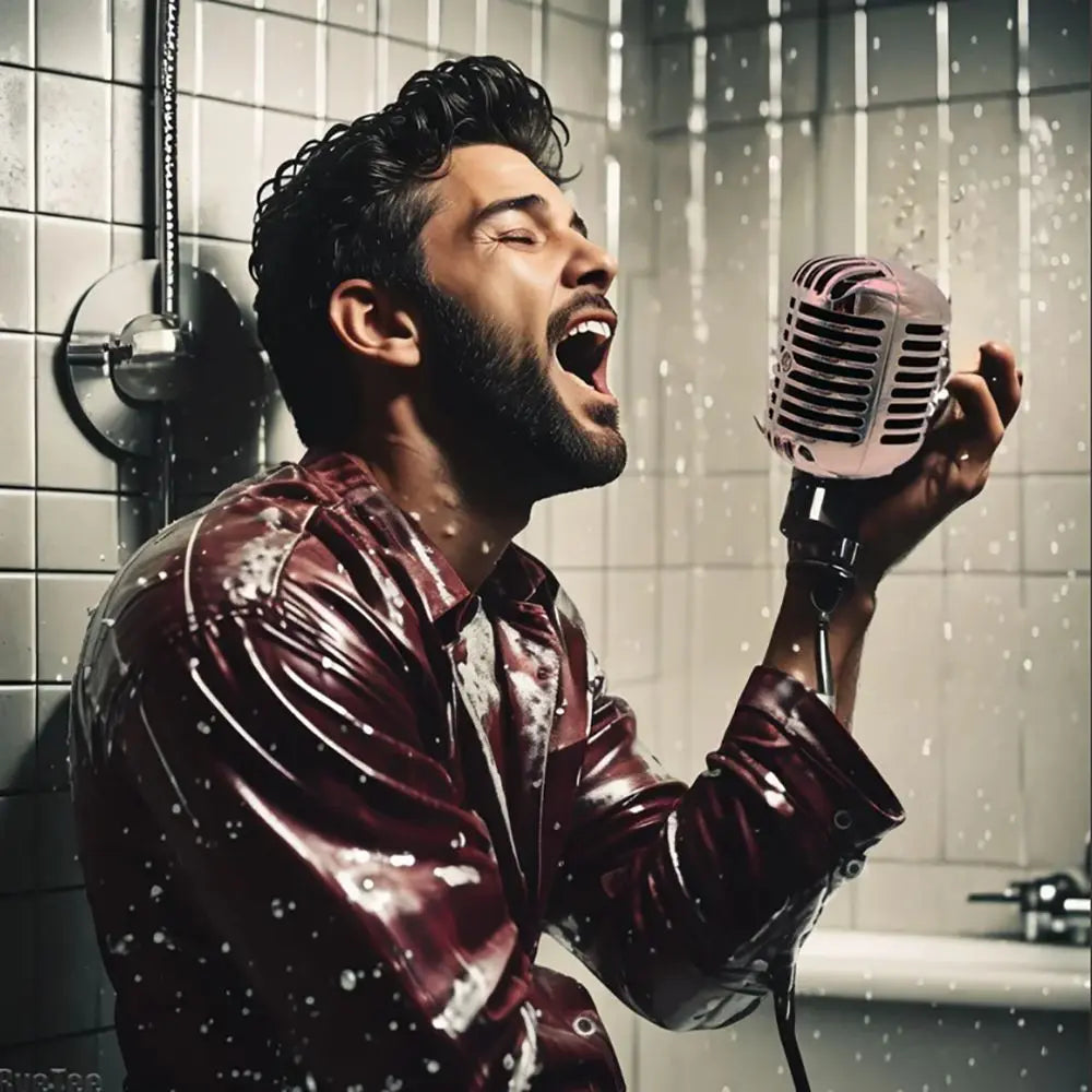 New High Pressure Microphone-shaped Shower Head Water Saving Funny Showerhead ABS Creative Shower Sprayer Bathroom Oasis Select