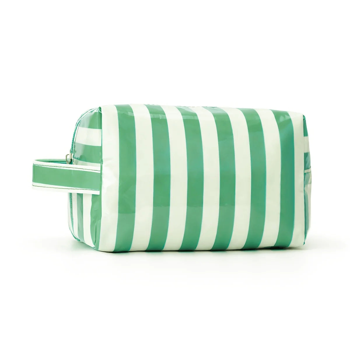 1PC Striped Wash Bag, Women's Makeup Bag Storage and Organizing Bag, Business Travel Storage Bag, Outdoor Swimming Bag Oasis Select light green
