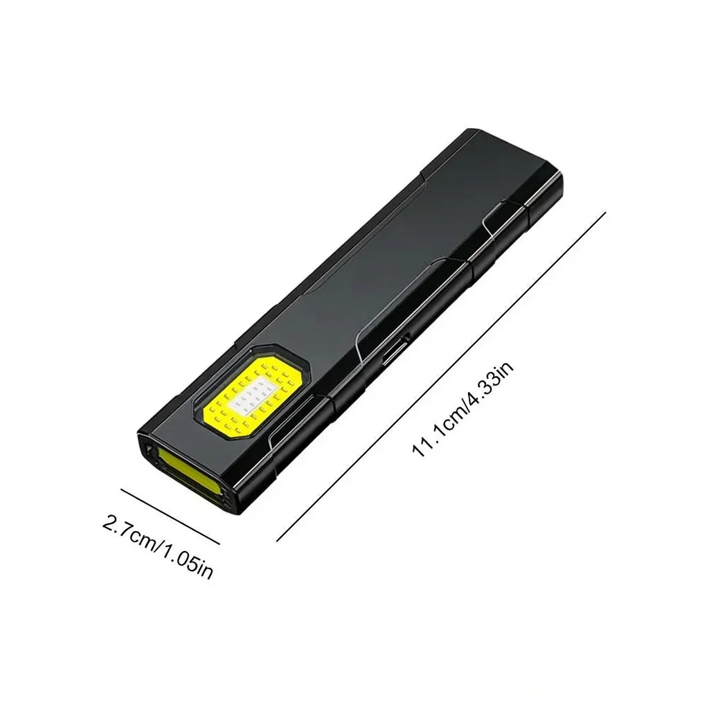 Emergency Portable Rechargeable Mini LED Keychain Flashlight 800LM Magnetic Pocket Torch Light for Work, Camping, Car Use Oasis Select S057