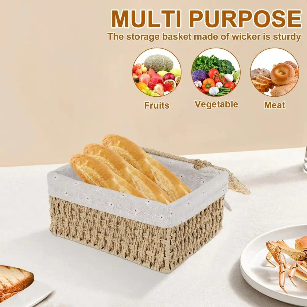 Rustic Hand Woven Wicker Storage Baskets Bohemia Hollow Out Laundry Hamper Household Portable Storage Basket Kitchen Supplies Oasis Select