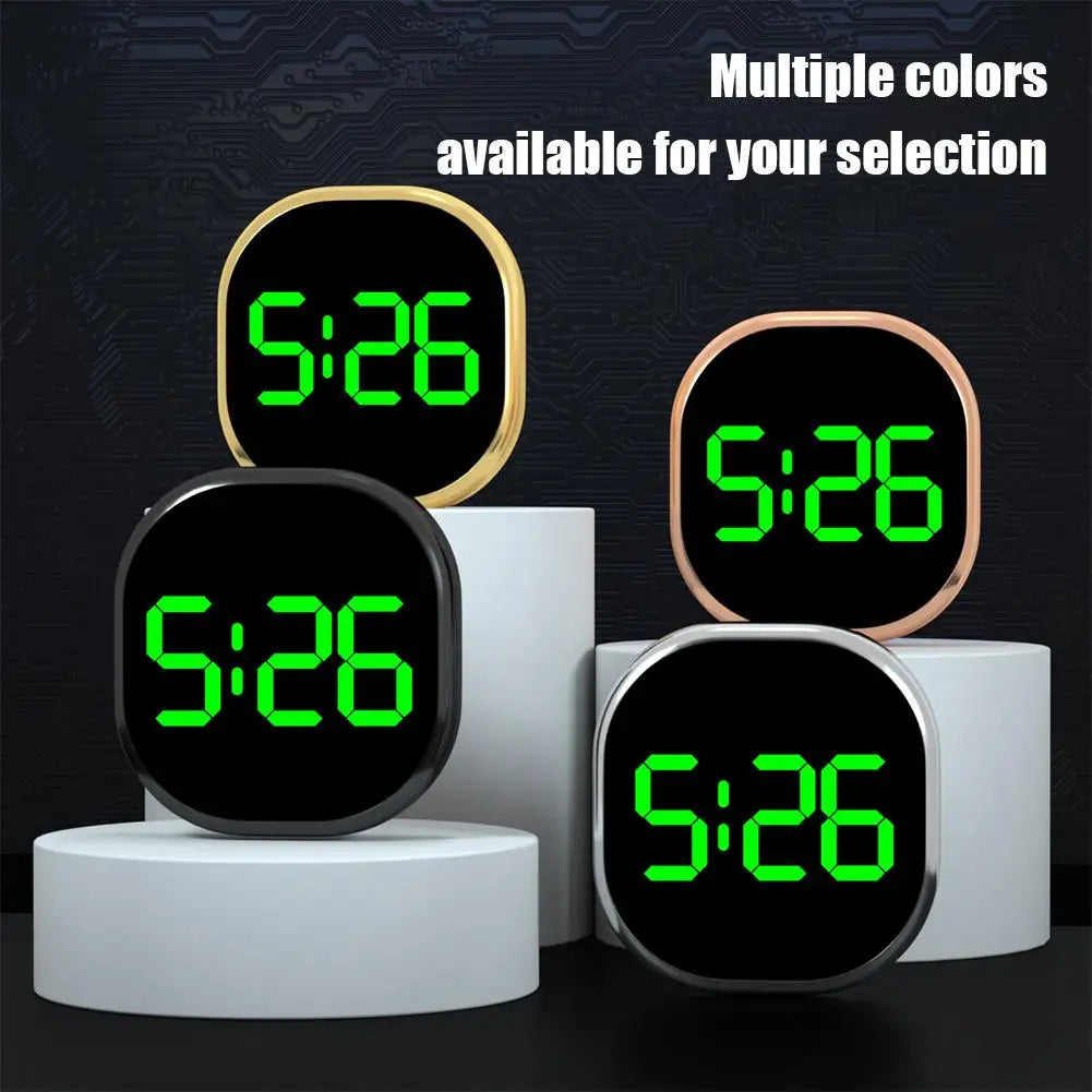 LED Car Electronic Watch Luminous Clocks Dashboard Stick-On Mini Digital Touch-Control Clocks LED Display Auto Ornament Oasis Select