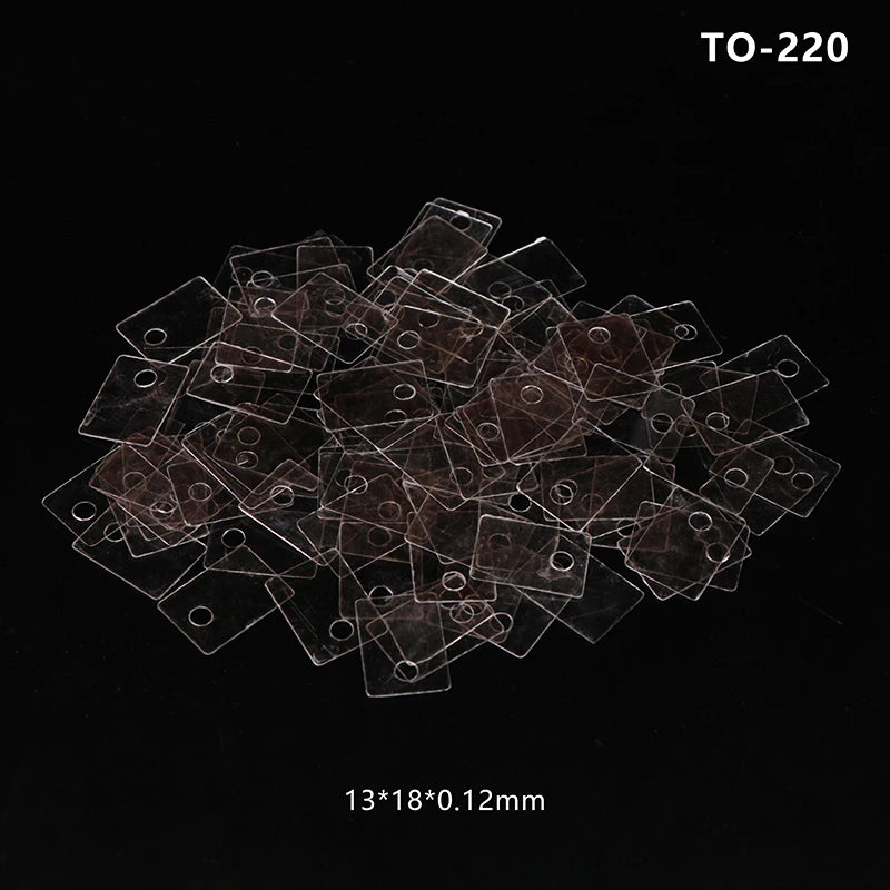 New Sale 100PCS TO-220 Mica Insulation Pad Heat Insulation To-220 Insulation Pads Silicone Mica Sheet Insulation Oasis Select TO-220