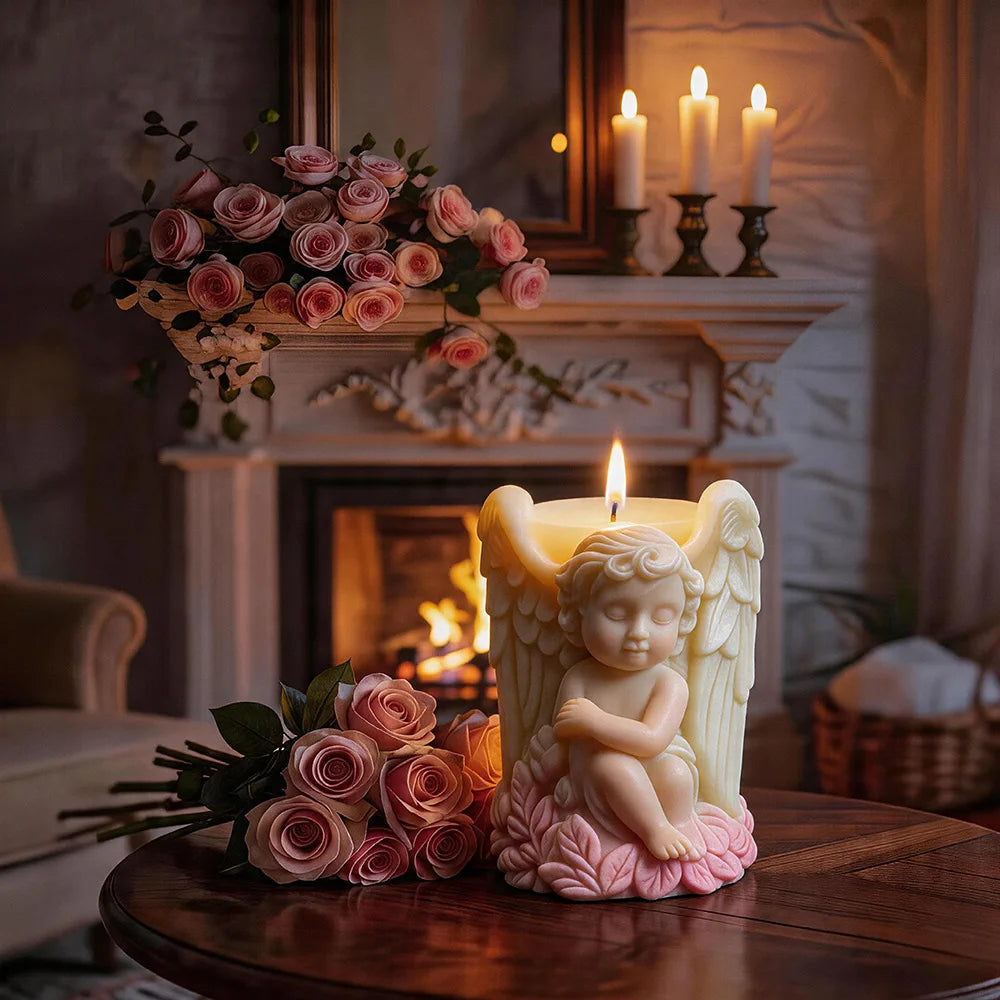 Angel Candle Mold Decorative Creative Candle Mold Silicone Candle Mold White For Christmas Parties Gifts Oasis Select