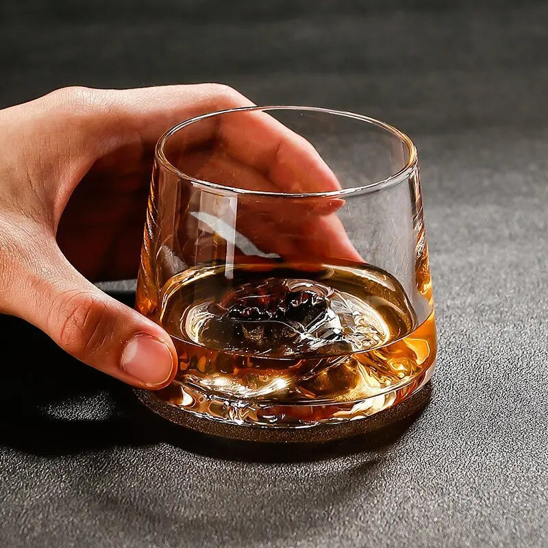 Crystal Glass Whiskey Cup, Japanese Liquor Glass, Clear Iceberg Glass, Suitable for Vodka, Liqueur, Tequila, Shochu, Cocktail Oasis Select