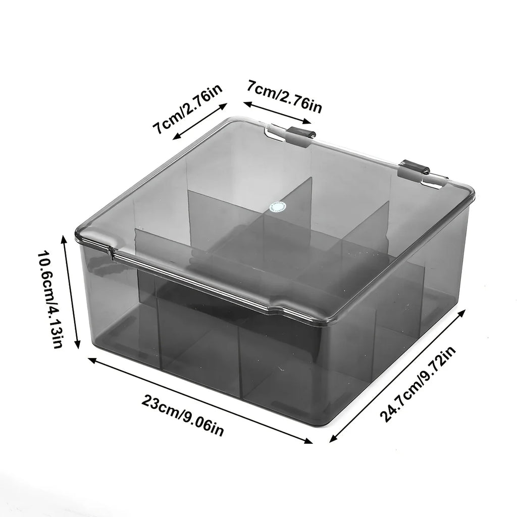 1pc Transparent/Semi Transparent Black Flip Cover Toy Car Model Storage Box, Large Capacity Suitable for Hot Wheels Display Box Oasis Select translucent black