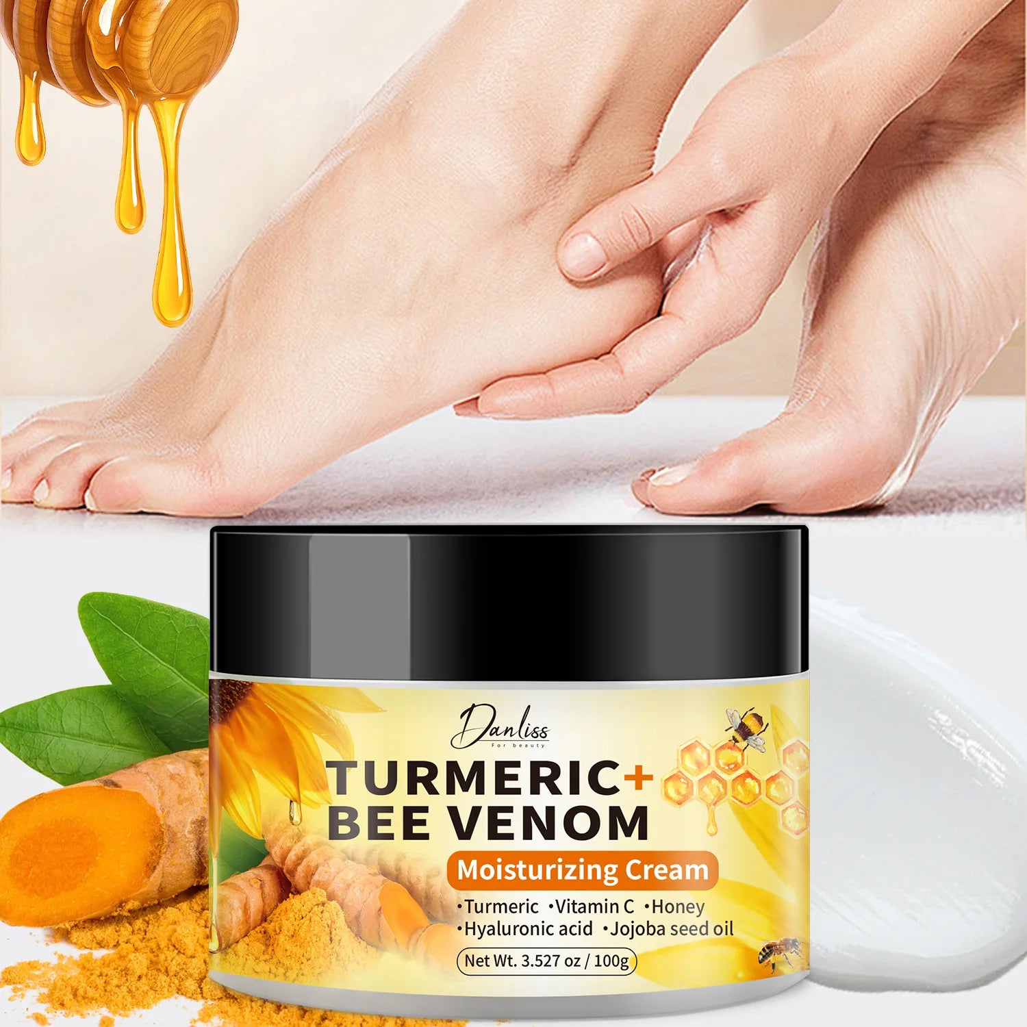 Turmeric & Bee Venom Moisturizing Hand & Foot Cream 100g